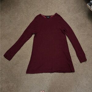 Atmosphere Deep Burgundy Long Sleeve Sweater Dress